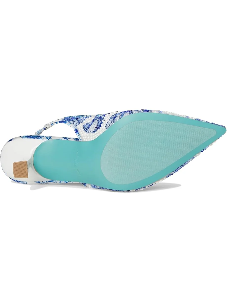 Женские туфли на каблуке Blue by Betsey Johnson Clark-M — изображение 3 из 7, белый синий