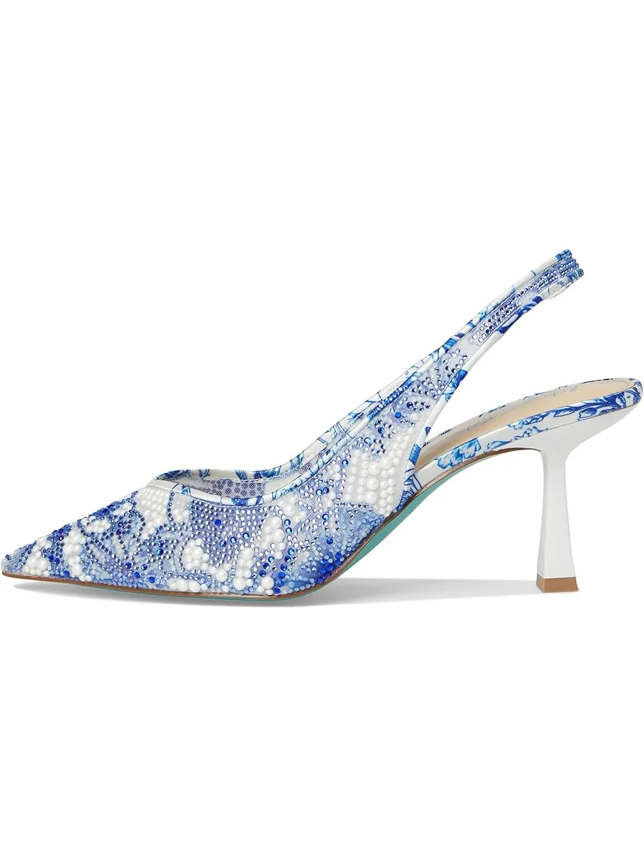 Женские туфли на каблуке Blue by Betsey Johnson Clark-M — изображение 4 из 7, белый синий