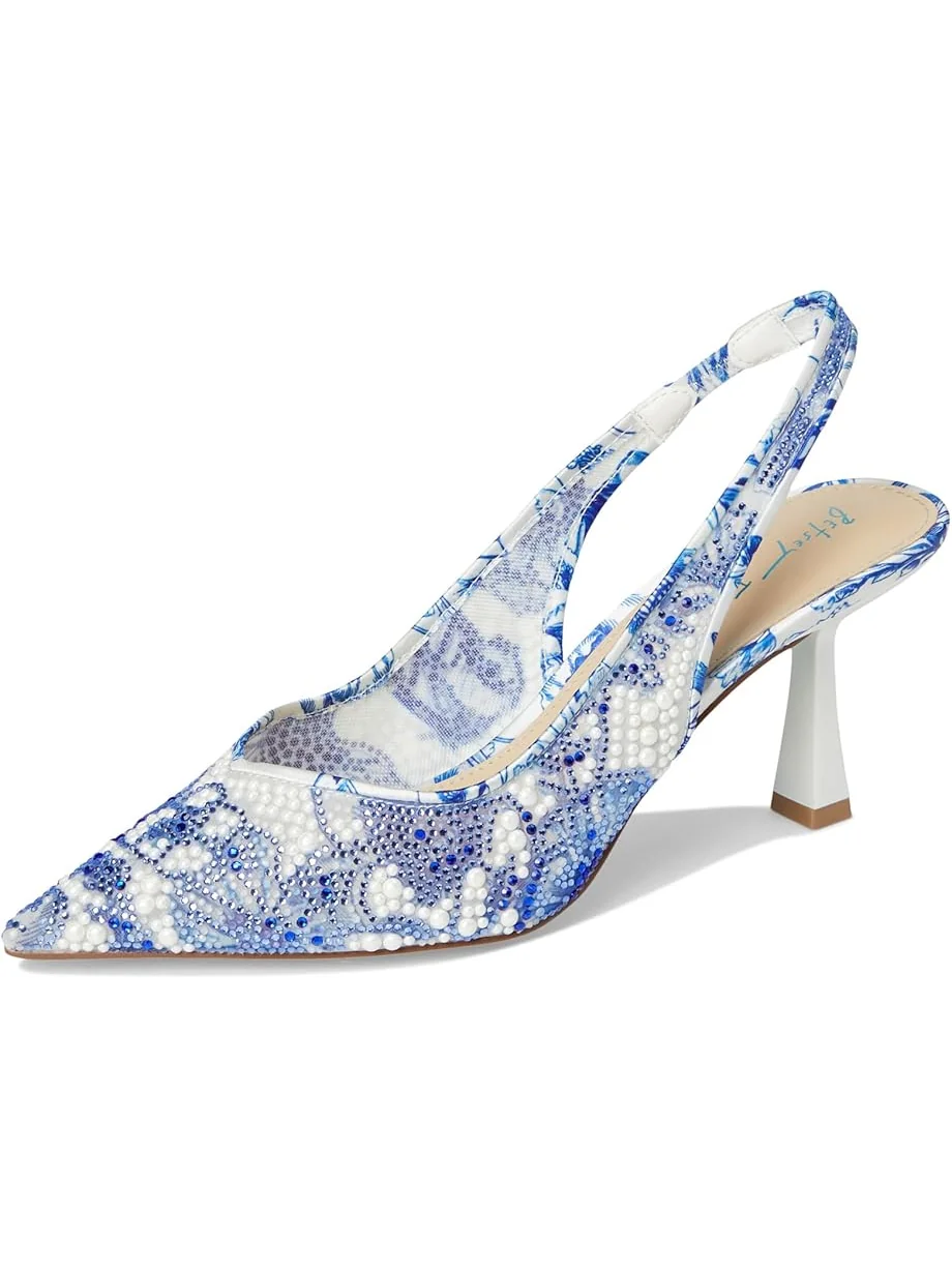 Женские туфли на каблуке Blue by Betsey Johnson Clark-M — изображение 7 из 7, белый синий