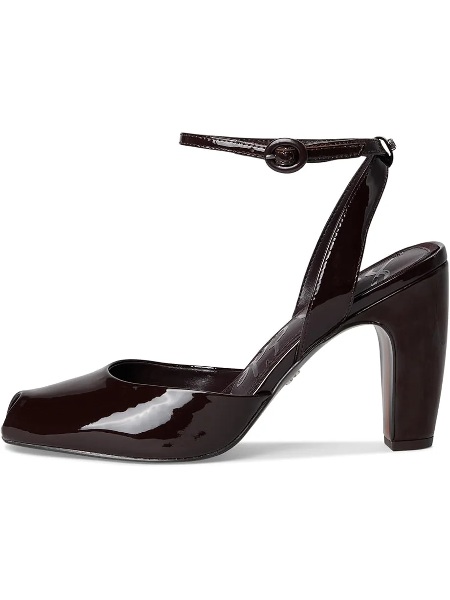 Женские босоножки-мюли на каблуке Sam Edelman Wrenna — изображение 4 из 7, шоколадный