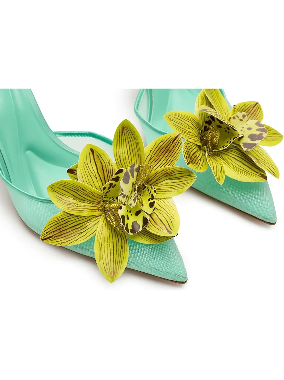 Женские туфли на высоком каблуке Jessica Simpson Vilyria 3D Floral Embellished — изображение 6 из 7, морская пена