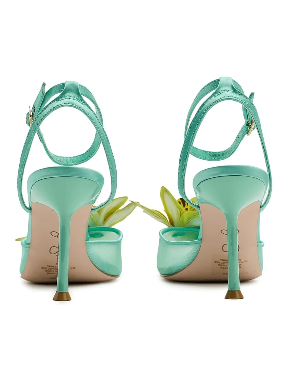 Женские туфли на высоком каблуке Jessica Simpson Vilyria 3D Floral Embellished — изображение 7 из 7, морская пена