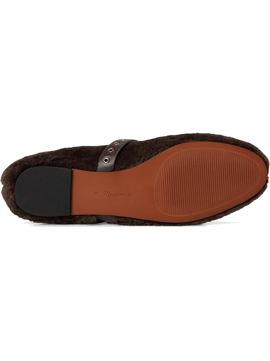 Женские балетки Madewell Remy Mary Jane - Teddy — изображение 3 из 7, кофейный