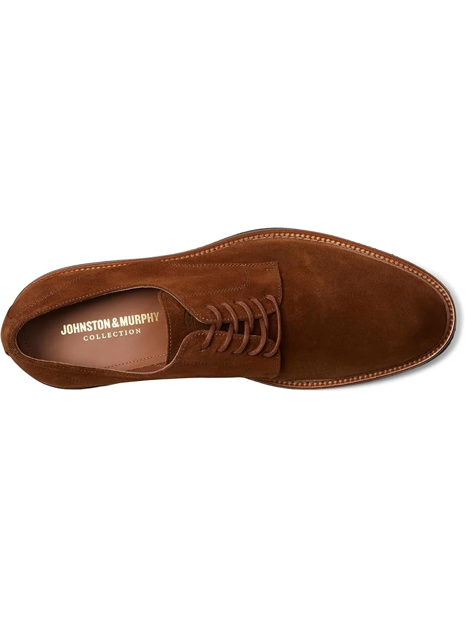 Мужские оксфорды Johnston & Murphy Collection Jenson Plain Toe, Snuff European Suede — изображение 2 из 6, бежевый