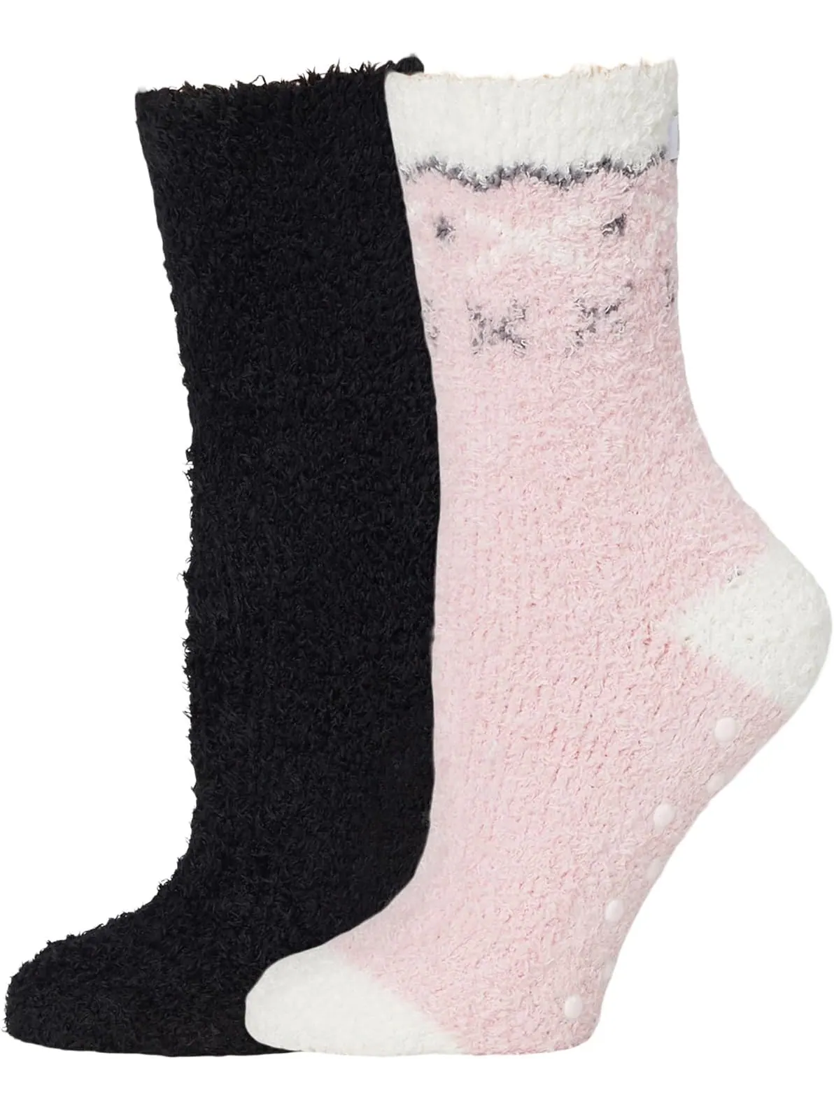 Носки Karen Neuburger Women's Two Pack Cozy Slipper Socks — изображение 1 из 1, розовый черный
