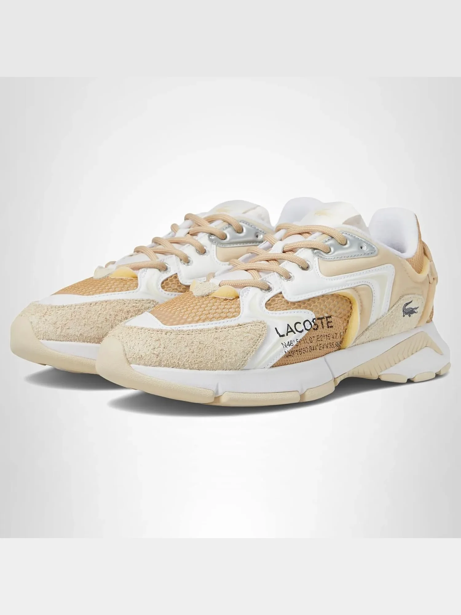 Кроссовки мужские Lacoste L003 Neo — изображение 5 из 7, бежевый/белый