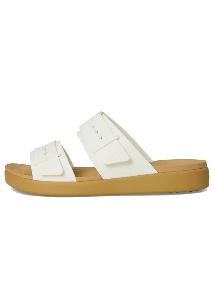 Босоножки платформа Brooklyn Buckle Low Crocs — изображение 4 из 4, бежевый