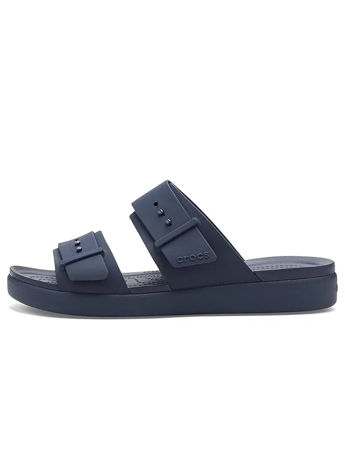 Босоножки на платформе Brooklyn Buckle Low Crocs — изображение 4 из 4, темно-синий