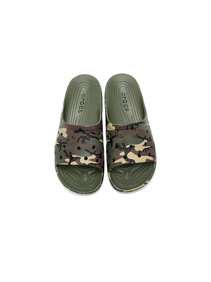 Сандалии Classic Saturday Slides Crocs — изображение 2 из 4, зеленый/мульти
