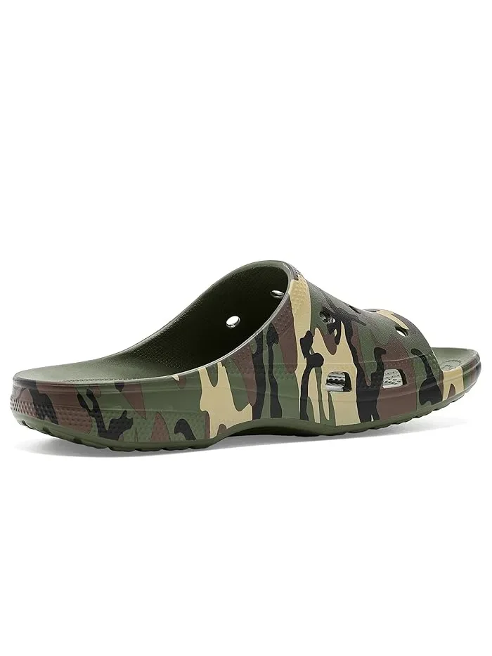 Сандалии Classic Saturday Slides Crocs — изображение 3 из 4, зеленый/мульти