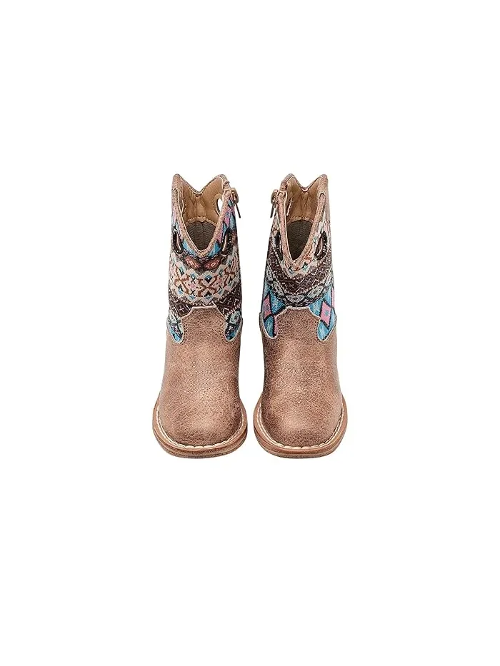 Ботинки с квадратным носком Willow Aztec Roper Kids — изображение 2 из 4, бежевый