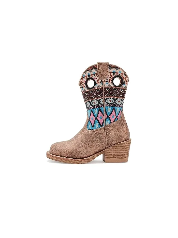Ботинки с квадратным носком Willow Aztec Roper Kids — изображение 4 из 4, бежевый