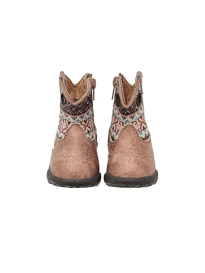 Ботинки с принтом Aztec Cowbaby Willow Aztec Roper Kids — изображение 2 из 4, бежевый