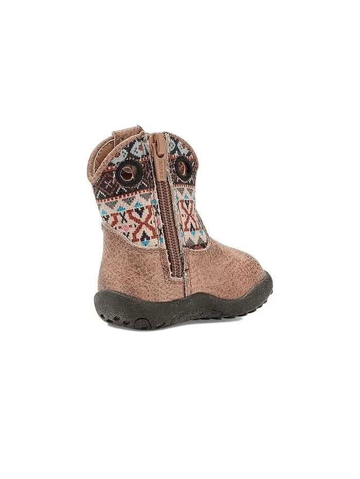 Ботинки с принтом Aztec Cowbaby Willow Aztec Roper Kids — изображение 3 из 4, бежевый