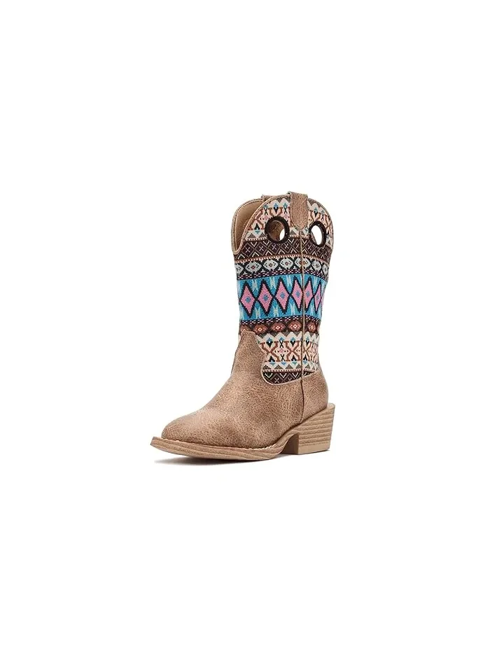 Ботинки казачьи Willow Aztec Roper Kids — изображение 1 из 4, бежевый
