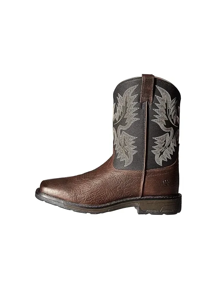 Ботинки Workhog Wide Square Toe Ariat Kids — изображение 4 из 4, коричневый/черный