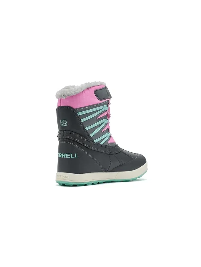 Ботинки водонепроницаемые Snow Bank 5.0 Merrell Kids — изображение 3 из 4, серый/фиолетовый