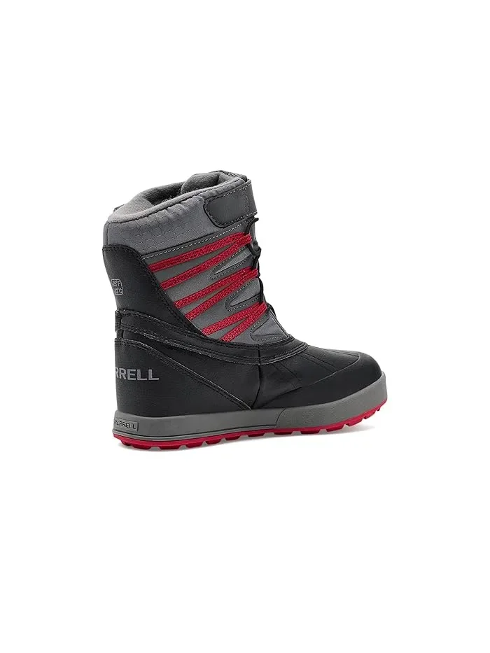 Ботинки водонепроницаемые Snow Bank 5.0 Merrell Kids — изображение 3 из 4, черный/красный