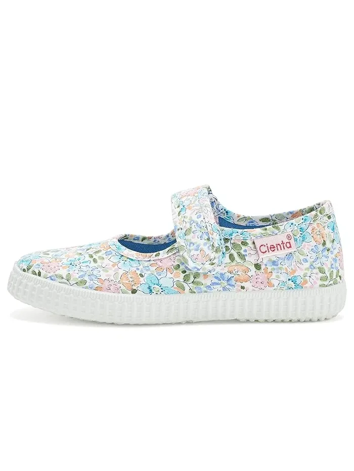Кроссовки с цветочным принтом 56087 Cienta Kids Shoes — изображение 4 из 4, джинсовый синий