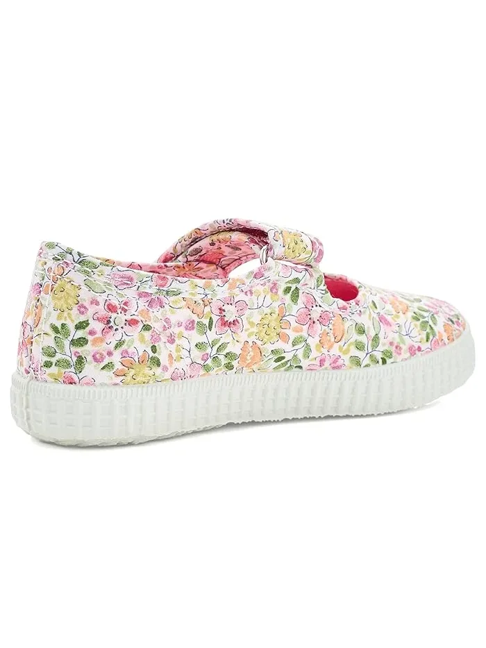 Кеды с цветочным принтом 56087 Cienta Kids Shoes — изображение 3 из 4, розовый