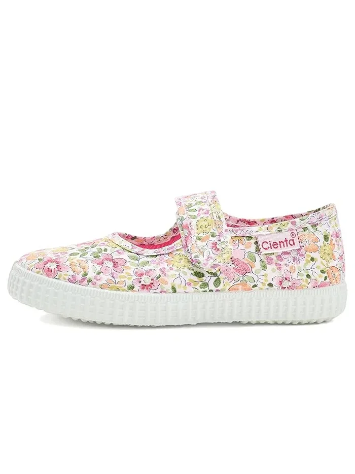 Кеды с цветочным принтом 56087 Cienta Kids Shoes — изображение 4 из 4, розовый