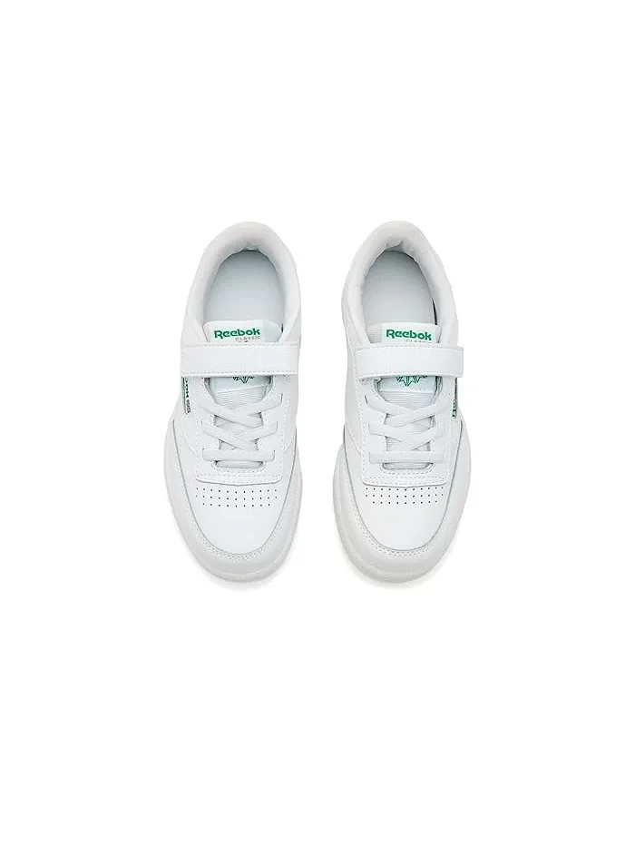 Кроссовки детские Club C 1V Reebok Kids — изображение 2 из 4, белый/зеленый/синий