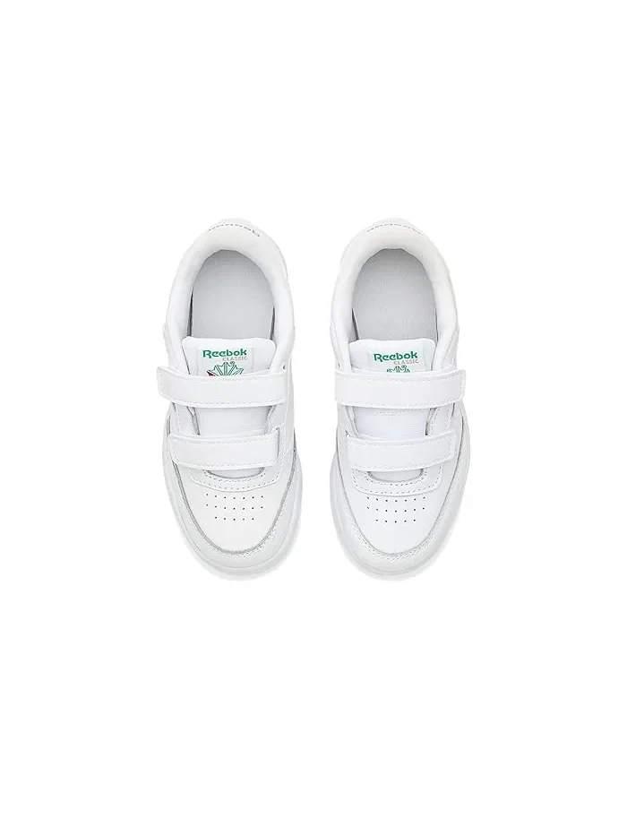 Кроссовки на липучке Club C 2V Reebok Kids — изображение 2 из 4, белый/зеленый/синий