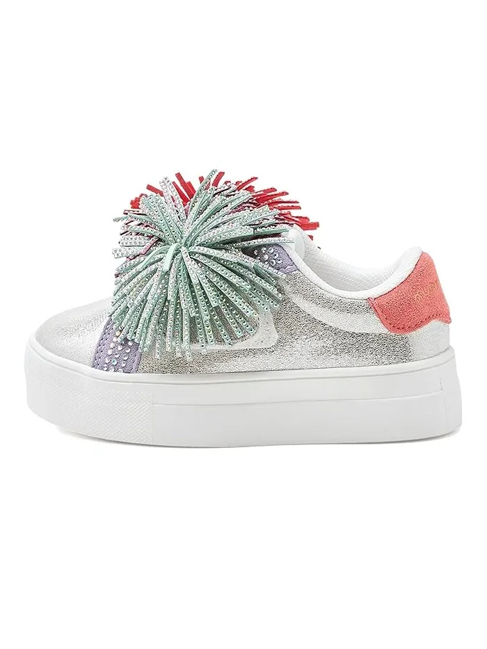 Кроссовки с бахромой Laney Fringe Kurt Geiger London Kids — изображение 4 из 4, мульти