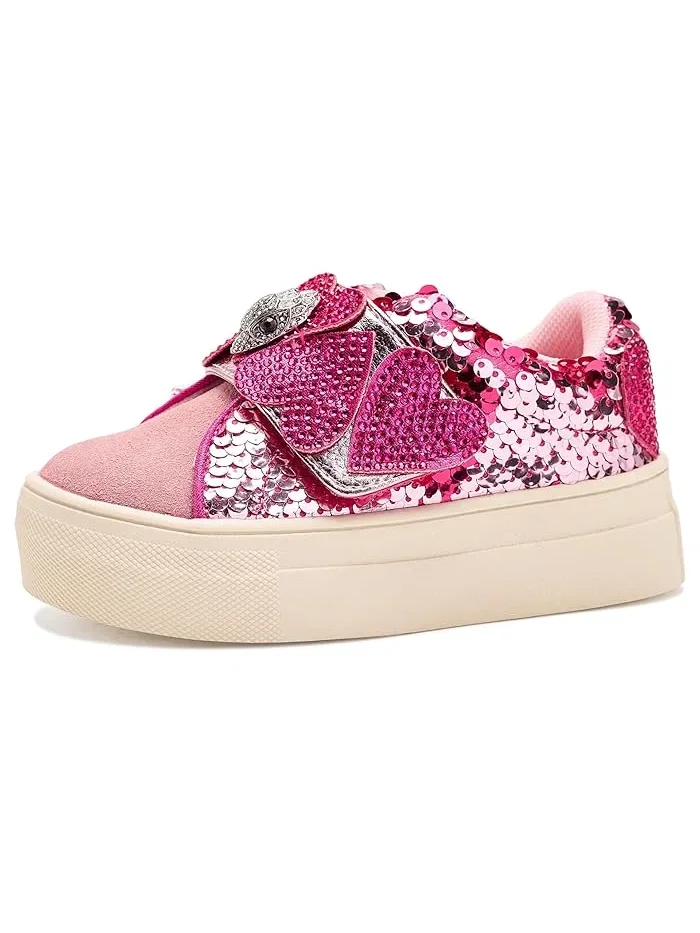 Кроссовки Mini Laney Heart Strap Kurt Geiger London Kids — изображение 1 из 4, розовый