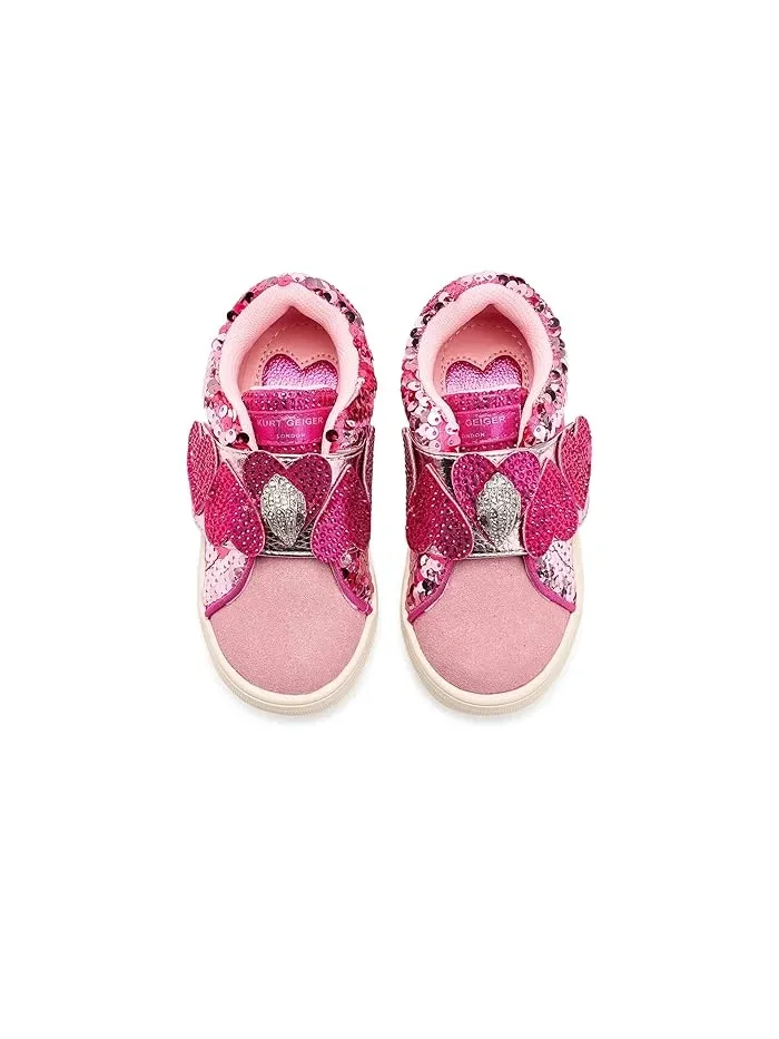 Кроссовки Mini Laney Heart Strap Kurt Geiger London Kids — изображение 2 из 4, розовый