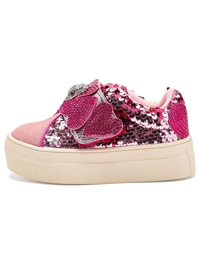 Кроссовки Mini Laney Heart Strap Kurt Geiger London Kids — изображение 4 из 4, розовый