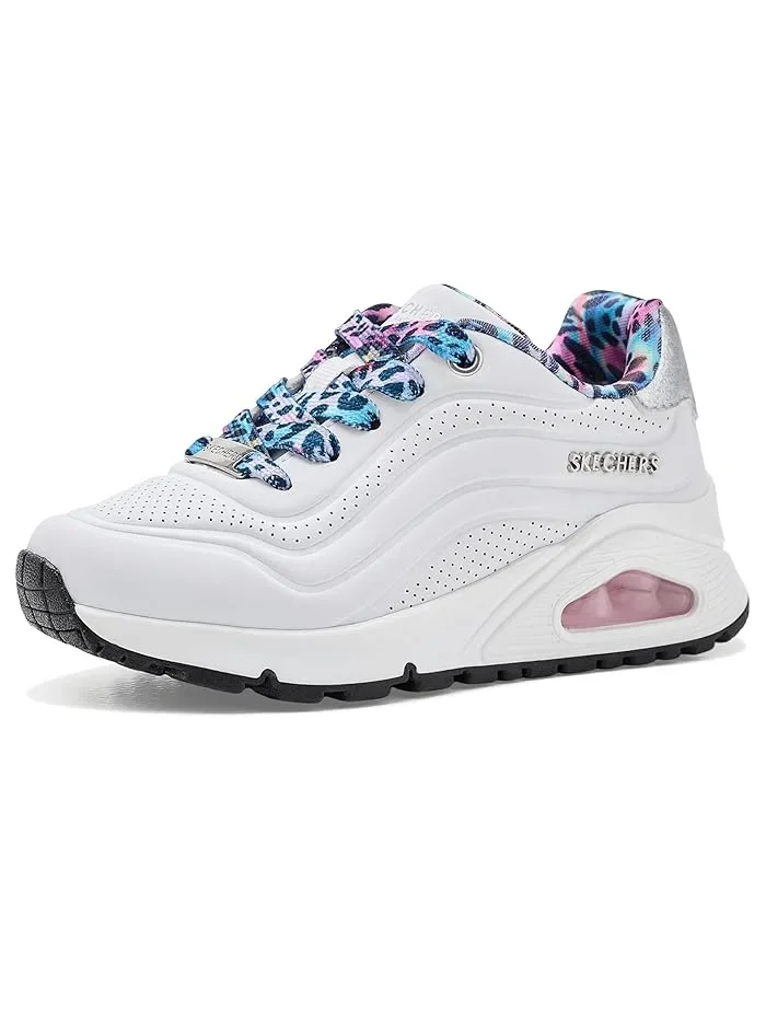 Кроссовки с леопардовым принтом Uno Gen1-Leopard Popstar SKECHERS KIDS — изображение 1 из 4, белый