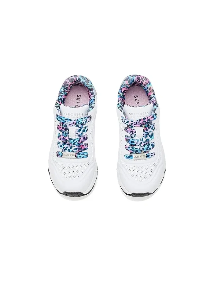 Кроссовки с леопардовым принтом Uno Gen1-Leopard Popstar SKECHERS KIDS — изображение 2 из 4, белый