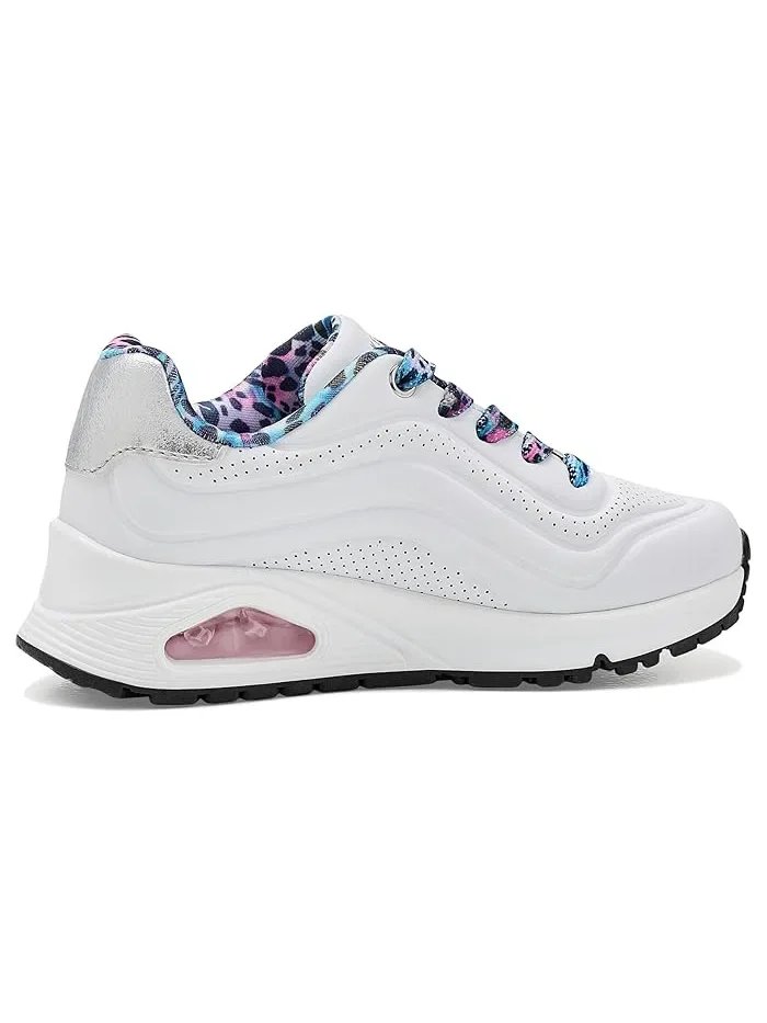 Кроссовки с леопардовым принтом Uno Gen1-Leopard Popstar SKECHERS KIDS — изображение 3 из 4, белый