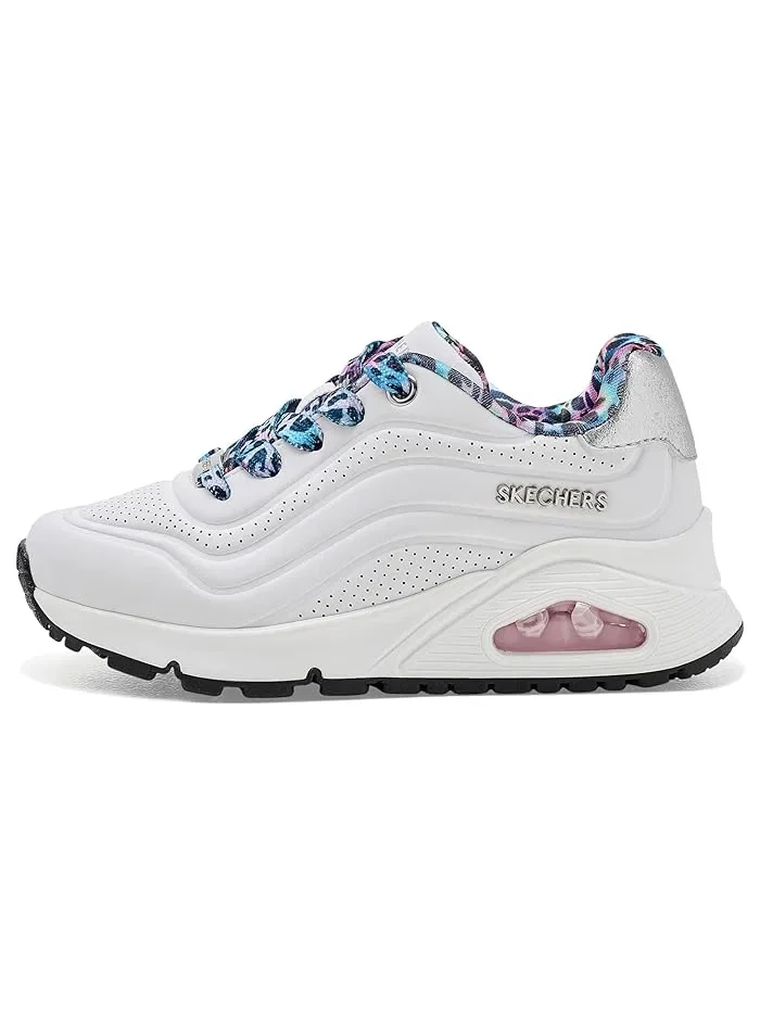 Кроссовки с леопардовым принтом Uno Gen1-Leopard Popstar SKECHERS KIDS — изображение 4 из 4, белый