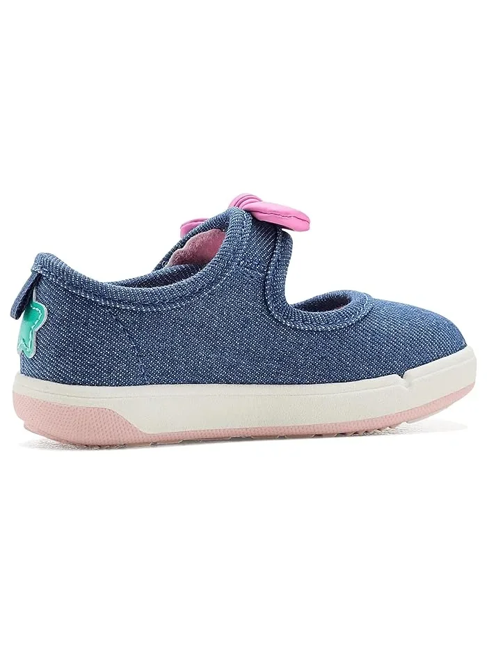 Кроссовки с бантом Ms Rachel Hi Friends Mary Jane Stride Rite — изображение 3 из 4, джинсовый синий