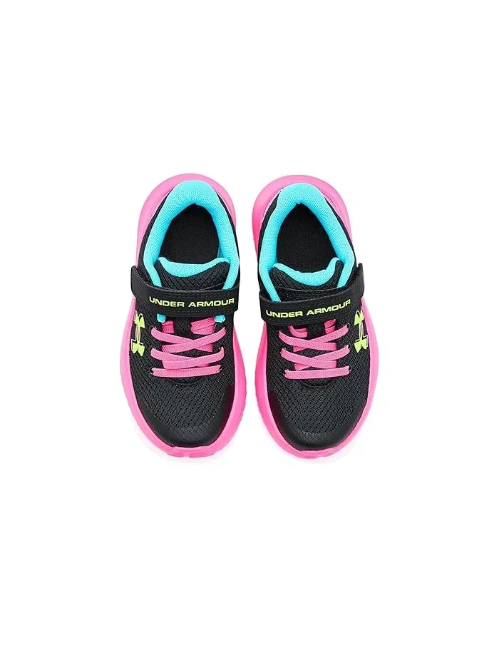 Кроссовки детские Pre School Surge 4 Alternate Closure Under Armour Kids — изображение 2 из 4, черный/синий/зеленый