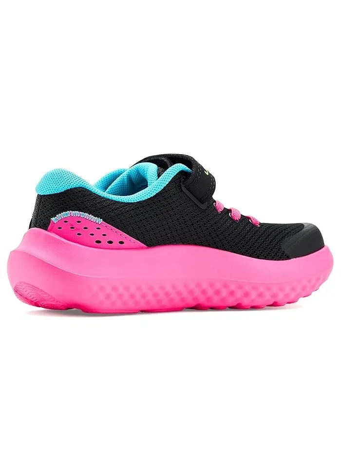 Кроссовки детские Pre School Surge 4 Alternate Closure Under Armour Kids — изображение 3 из 4, черный/синий/зеленый