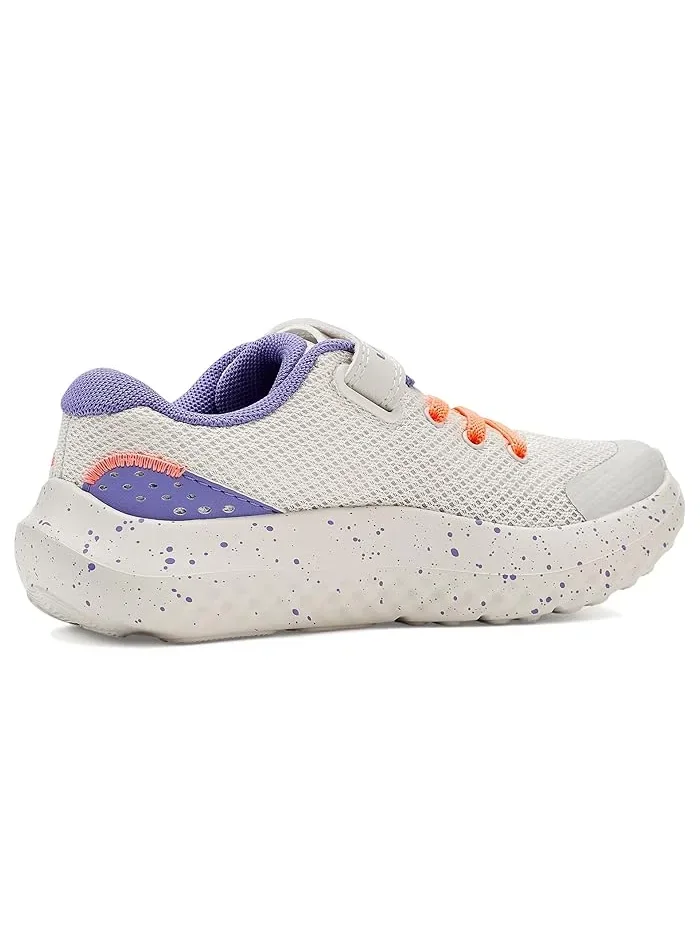Кроссовки детские Pre School Surge 4 Alternate Closure Under Armour Kids — изображение 3 из 4, белый/фиолетовый