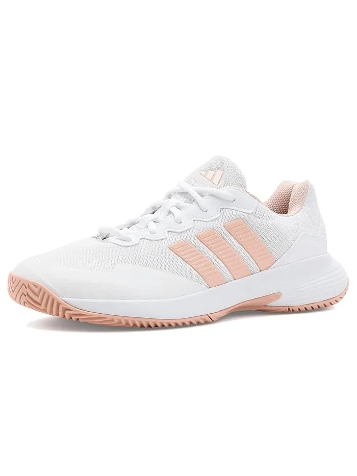 Кроссовки теннисные Gamecourt 2.0 Adidas — изображение 1 из 4, белый/розовый/белый