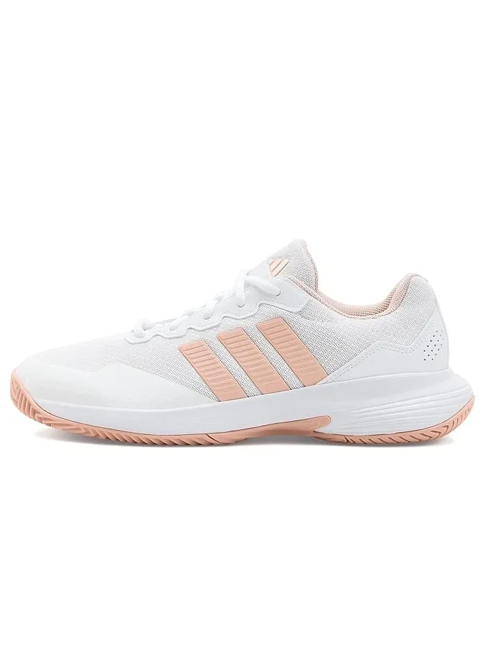 Кроссовки теннисные Gamecourt 2.0 Adidas — изображение 4 из 4, белый/розовый/белый