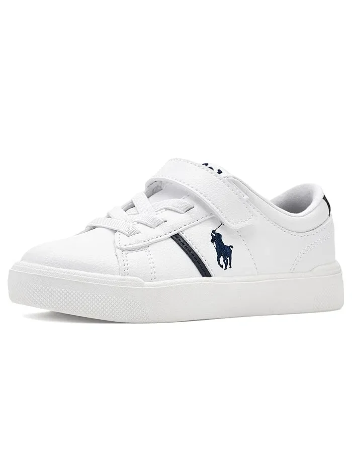 Кроссовки повседневные Frazier Polo Ralph Lauren Kids — изображение 1 из 4, белый/темно-синий