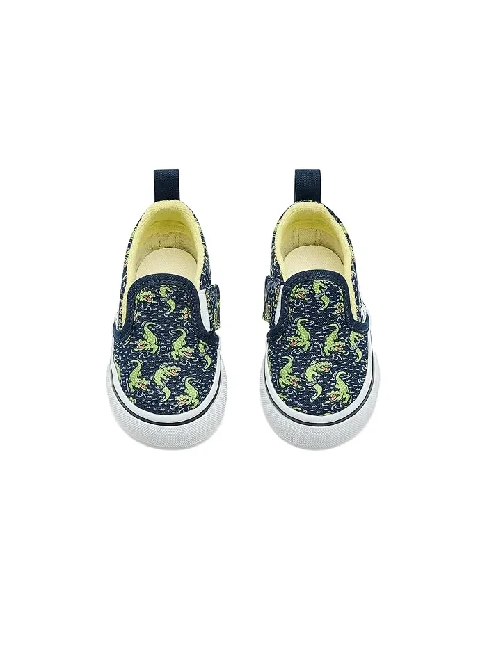 Кроссовки с липучками Slip-On V Vans Kids — изображение 2 из 4, темно-синий/желтый
