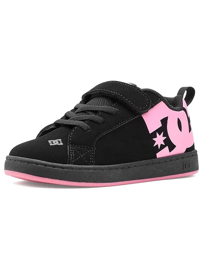 Кроссовки детские Court Graffik Elastic DC Kids — изображение 1 из 4, черный/розовый