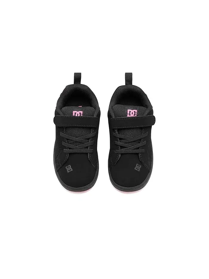Кроссовки детские Court Graffik Elastic DC Kids — изображение 2 из 4, черный/розовый
