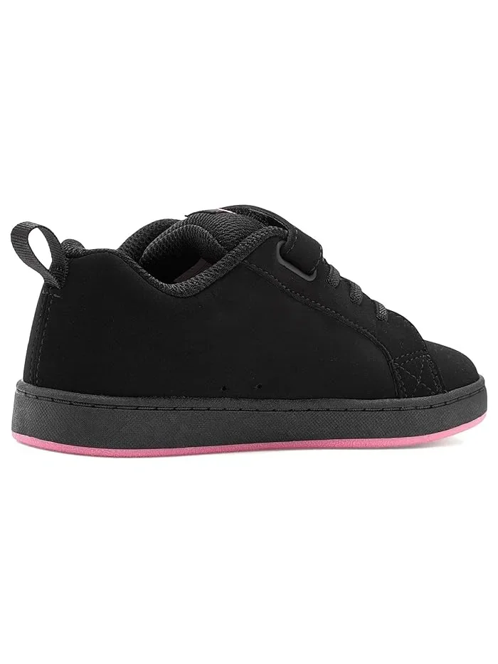 Кроссовки детские Court Graffik Elastic DC Kids — изображение 3 из 4, черный/розовый