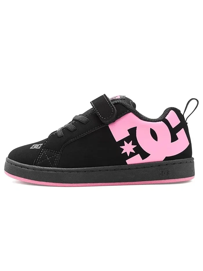 Кроссовки детские Court Graffik Elastic DC Kids — изображение 4 из 4, черный/розовый