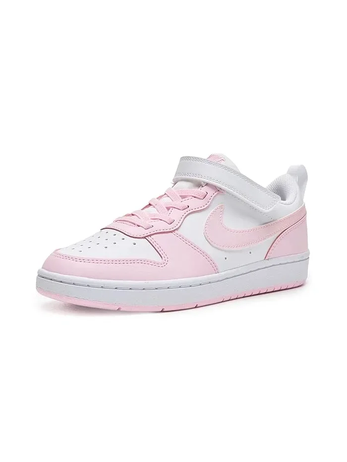 Кроссовки Nike Kids Court Borough Low Recraft — изображение 1 из 4, белый/розовый