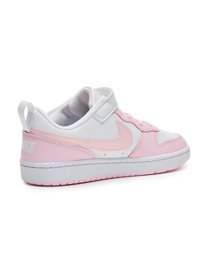 Кроссовки Nike Kids Court Borough Low Recraft — изображение 3 из 4, белый/розовый