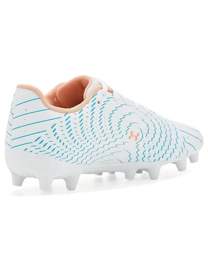 Кроссовки футбольные Mach 1 Select Jr. Under Armour Kids — изображение 3 из 4, белый/синий/оранжевый
